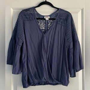 Ariat Deep Blue Crochet Women's Blouse